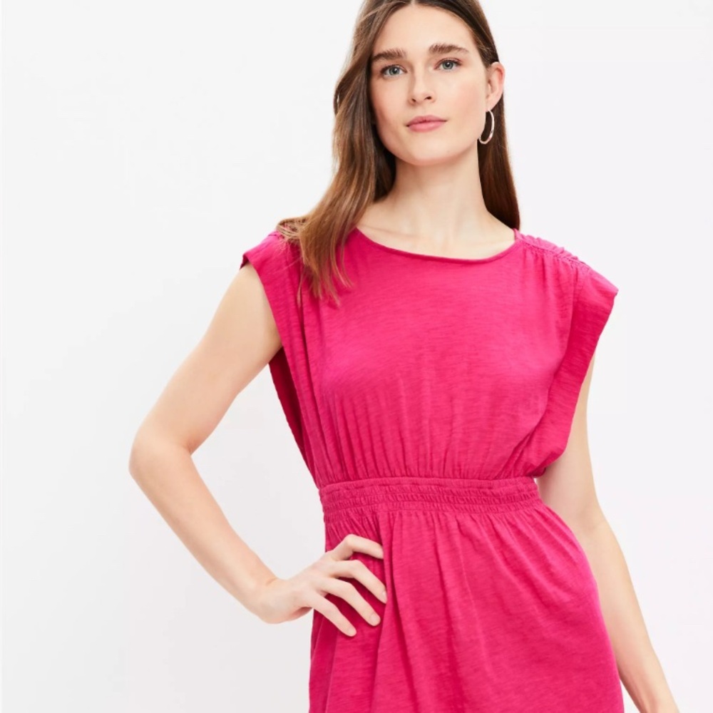 Loft- Muscle Tee Dress size MP Pink